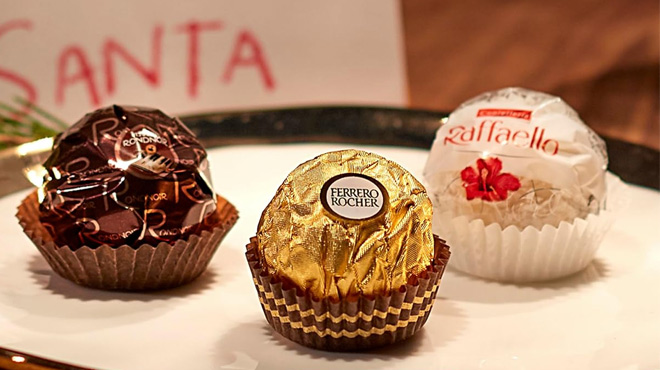 Ferrero Rocher Three Flavors on a Table