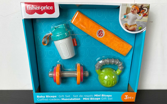 Fisher-Price Baby Teething & Rattle Toys Baby Biceps Gift Set 