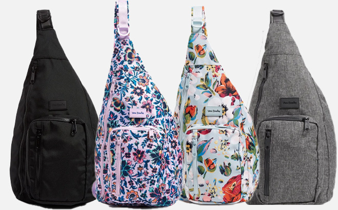 Four Vera Bradley Sling Backpacks