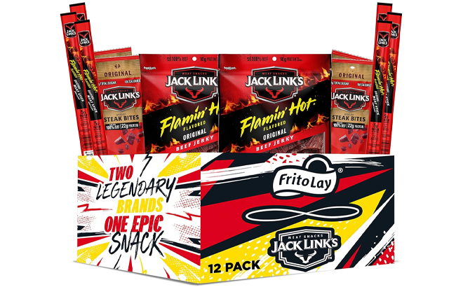 Frito Lay Jack Links Flamin Hot Meat Snacks Hot Spicy Sampler Variety Pack