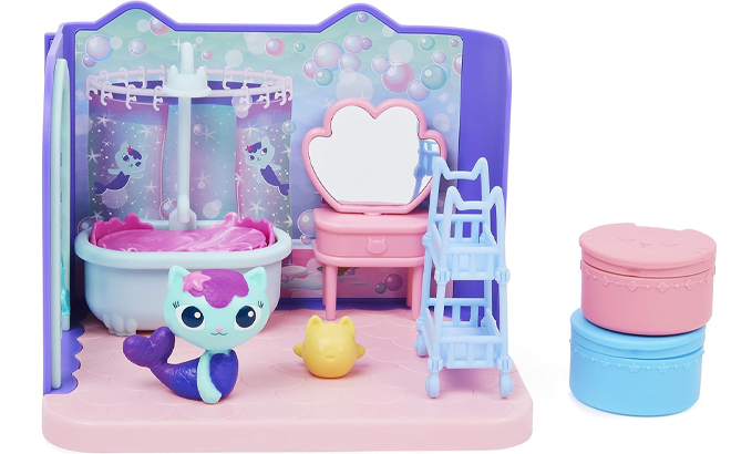 Gabbys Dollhouse Primp Pamper Bathroom with Mercat Figure