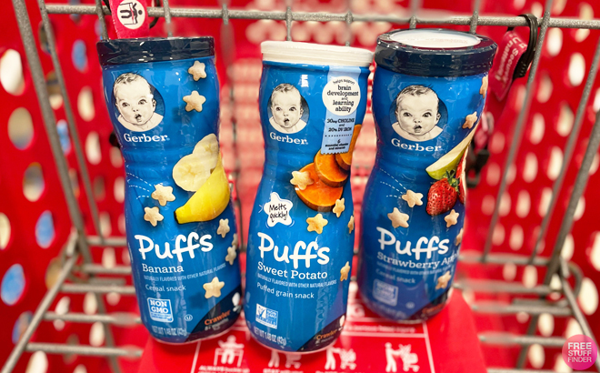 Gerber Baby Snacks Puffs Variety Pack on the Shopping Cart 1