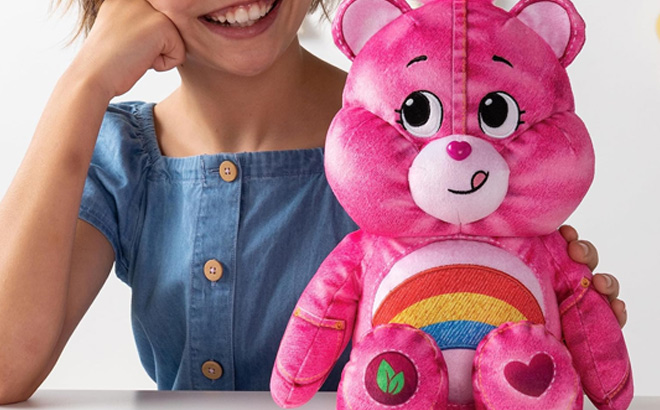 Girl is Holding Care Bear Cheer Bear