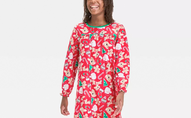 Girls Rudolph the Red Nosed Reindeer Christmas NightGown