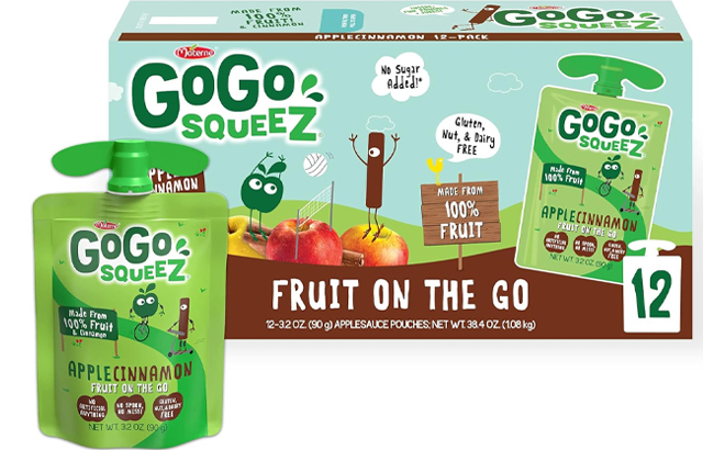 GoGo SqueeZ 12 Count Apple Cinnamon Applesauce Pack
