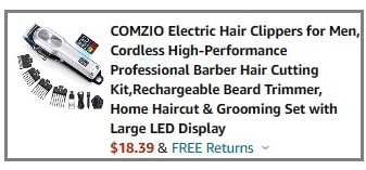 Hair Clippers Order Summary