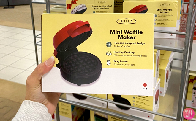 https://www.freestufffinder.com/wp-content/uploads/2023/12/Hand-Holding-Bella-Mini-Waffle-Maker-in-Red.jpg