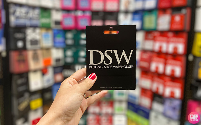 Hand Holding DSW Gift Card