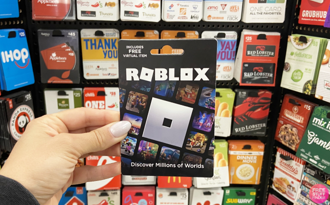 Gift card roblox gratis em promoção