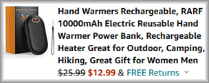 Hand Warmer Power Bank Checkout Screen