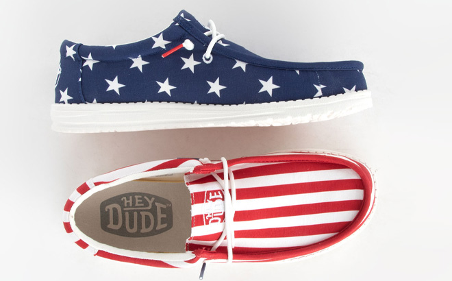 Hey Dude Wally Toddler Patriotic Kids Shoes