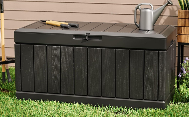 Homall 82 Gallon Outdoor Storage Deck Box in Black