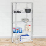 Honey Can Do 5 Tier Chrome Heavy Duty Adjustable Shelving Unit