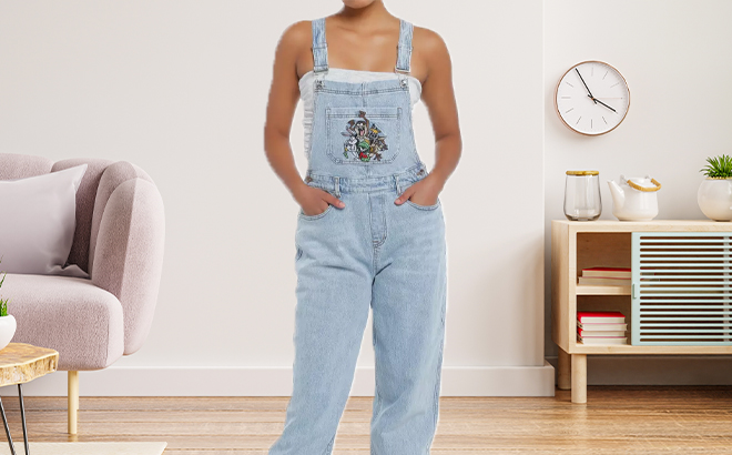 Hot Topic Looney Tunes Embroidered Girls Overalls