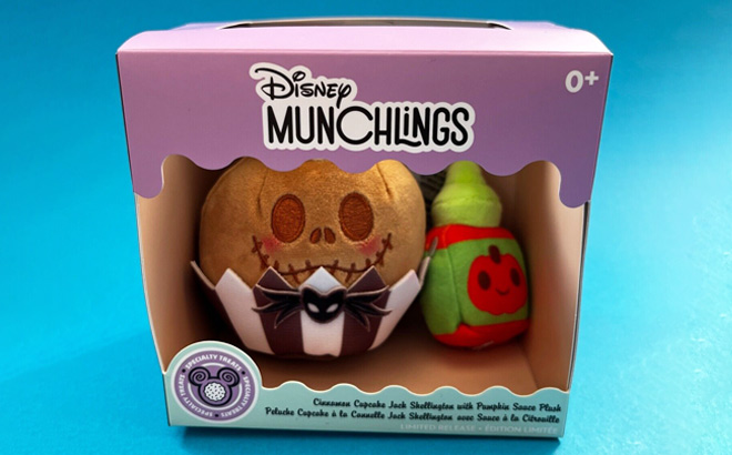 Jack Skellington Cinnamon Cupcake Disney Munchlings Plush in a Box