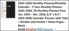 January 2024 to December 2026 Planner Checkout Screenshot