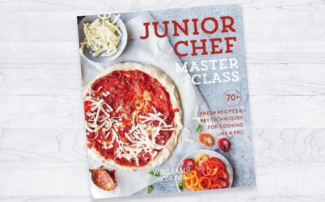 Junior Chef Master Class 70 Fresh Recipes Key Techniques for Cooking Like a Pro Book on the Table