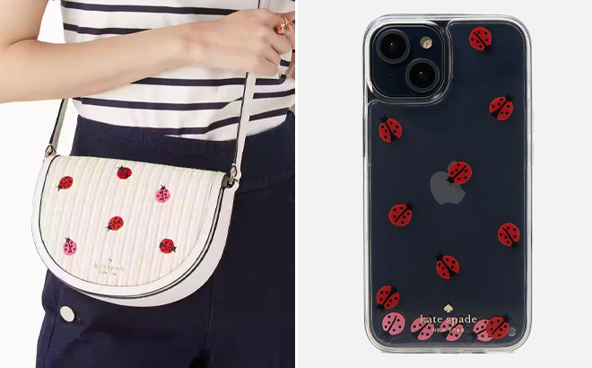 Kate Spade Crossbody Bag and Iphone Ladybug Case