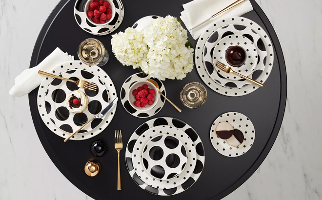 Kate Spade On The Dot 12 Piece Dinnerware Set