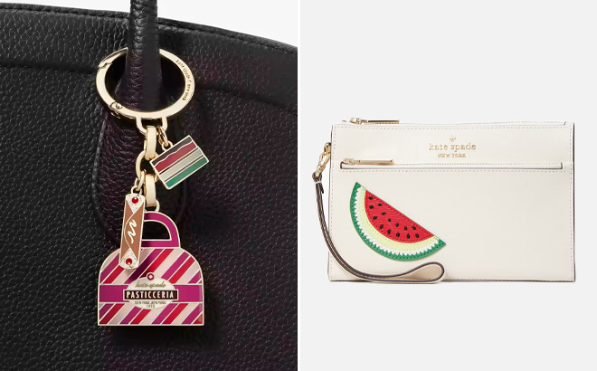 Kate Spade Wristlet and Metal Keyfob