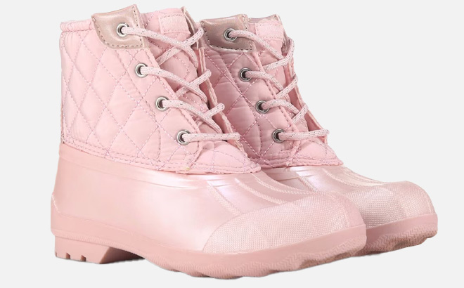 Kids Port Water Resistant Duck Boot in Pink