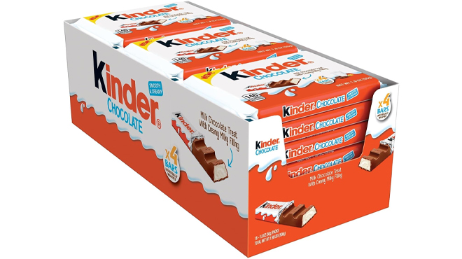 Kinder Chocolate 18 Packs Milk Chocolate Bar With Creamy Milky Filling