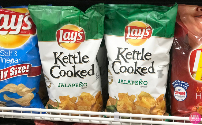 Lays Kettle Cooked Jalapeno Flavor on Shelve