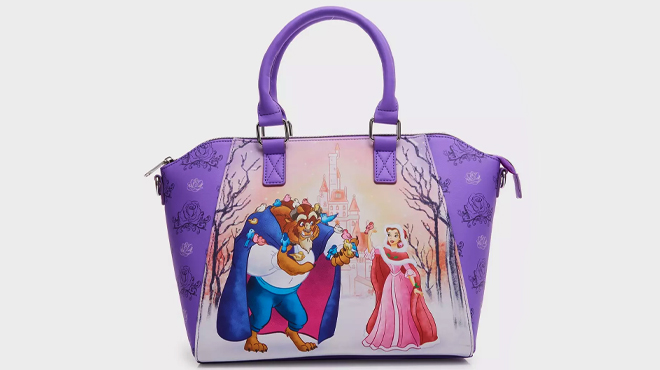 Loungefly Disney Beauty And The Beast Winter Scene Satchel Bag