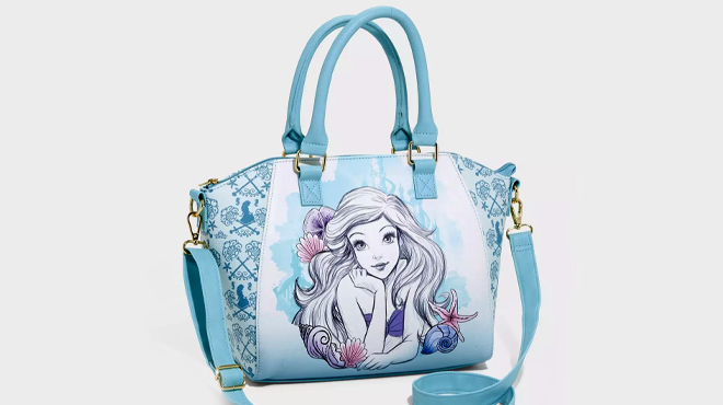 Loungefly Disney The Little Mermaid Blue Watercolor Satchel Bag