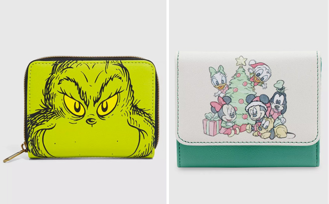 Loungefly How The Grinch Stole Christmas Whoville Mini Zipper Wallet