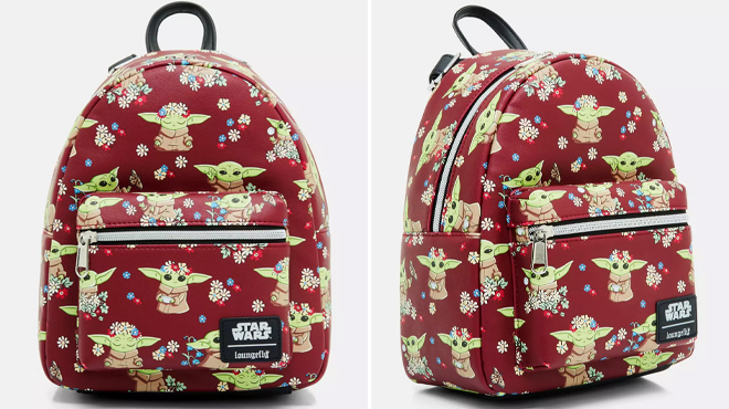 Loungefly Star Wars Grogu Flowers Mini Backpack