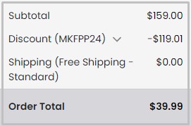 MKF Bag Checkout Screenshot