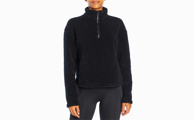 Marika Tammy Sherpa Pullover in Black