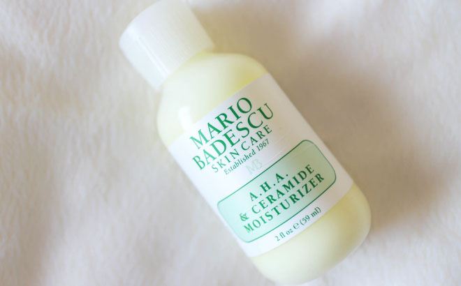 Mario Badescu Ceramide Moisturizer on a Bed