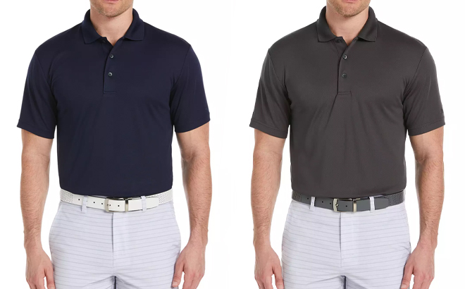 Mens Grand Slam Solid Golf Polos