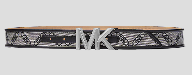 Michael Kors Hamilton Legacy Empire Logo Jacquard Belt