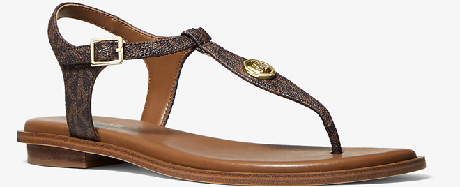 Michael Kors Mallory Logo T Strap Sandal