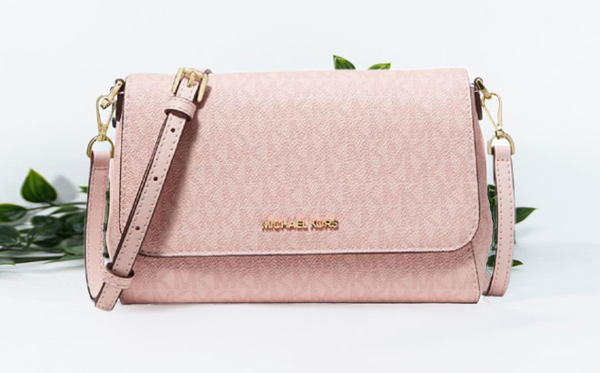 Michael Kors Medium Logo Convertible Crossbody Bag in Pink