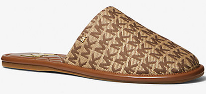 Michael Kors Thea Signature Logo Jacquard Mules