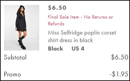 Miss Selfridge Long Sleeve Dress Checkout