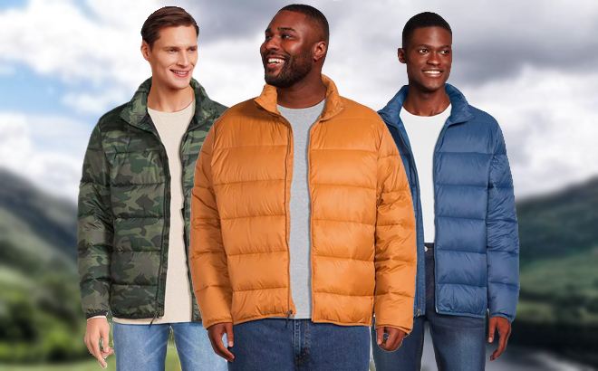 Models Wearing Mens Puffer Jackets