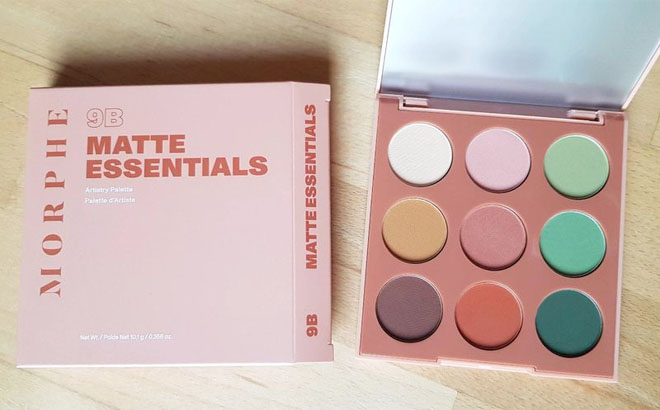 Morphe 9B Matte Essentials Artistry Palette on a Table