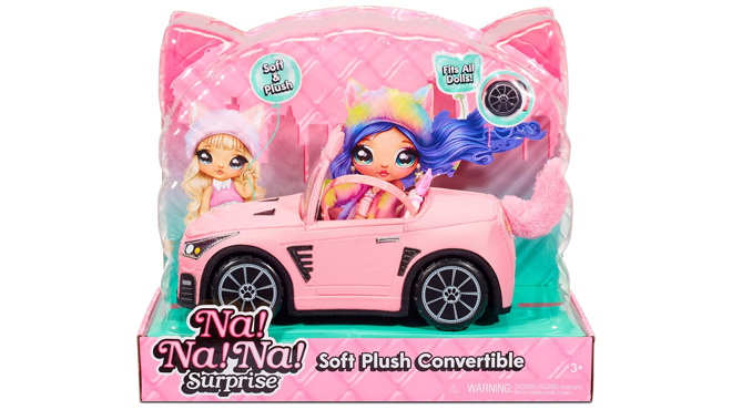 Na Na Na Surprise Pink Soft Plush Convertible Car