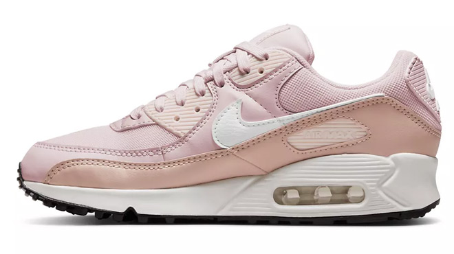 Nike Air Max 90 sneakers in barely rose summit white and pink oxford