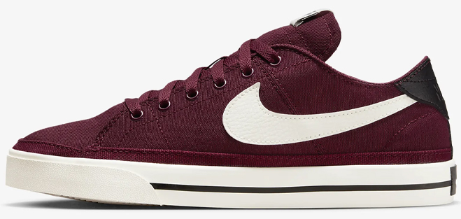 Nike Court Legacy Canvas Mens Shoes in Dark Beetroot