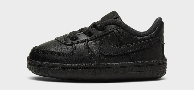 Nike Force 1 Baby Crib Booties Black