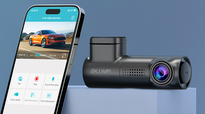 Ombar 2K Built in WiFi Dash Car Camera