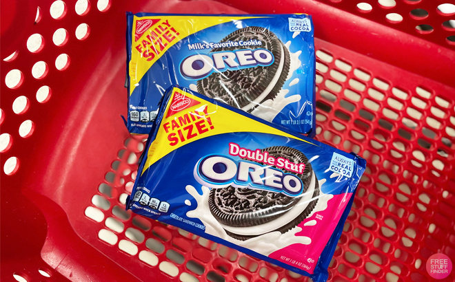 Oreo Chocolate and OREO Double Stuf Chocolate Sandwich Cookies in the cart
