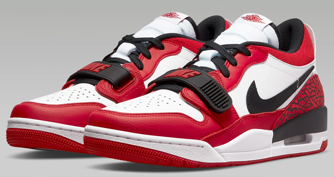 Pair of Nike Mens Air Jordan Legacy 312 Low Shoes in Red