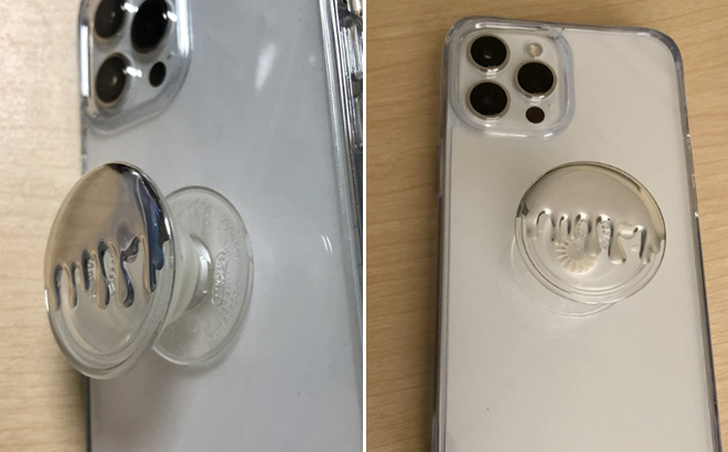 PopSockets Translucent Phone Grip in Silver